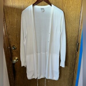 Haute Hippie White Cardigan Sweater